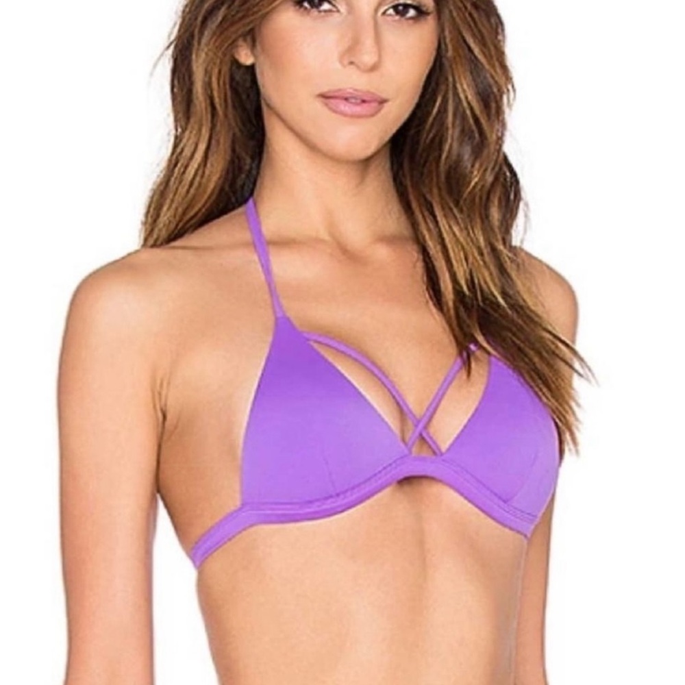 L’Agent Agent Provocateur Avril Bikini Top Padded Criss Cross $92 New with Tags